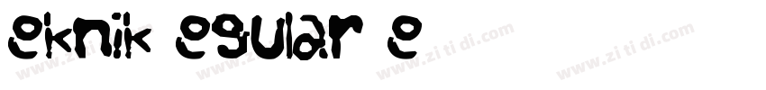 TeknikW02 Regular Re字体转换